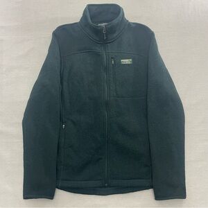 Men's LL Bean Sweater Fleece Full-Zip Jacket Forest Green Medium Item ID 504938